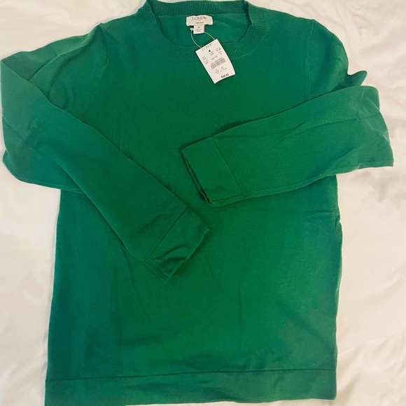 Brand new with tag, forest green cotton wool J Crew Teddie sweater - Picture 6 of 6